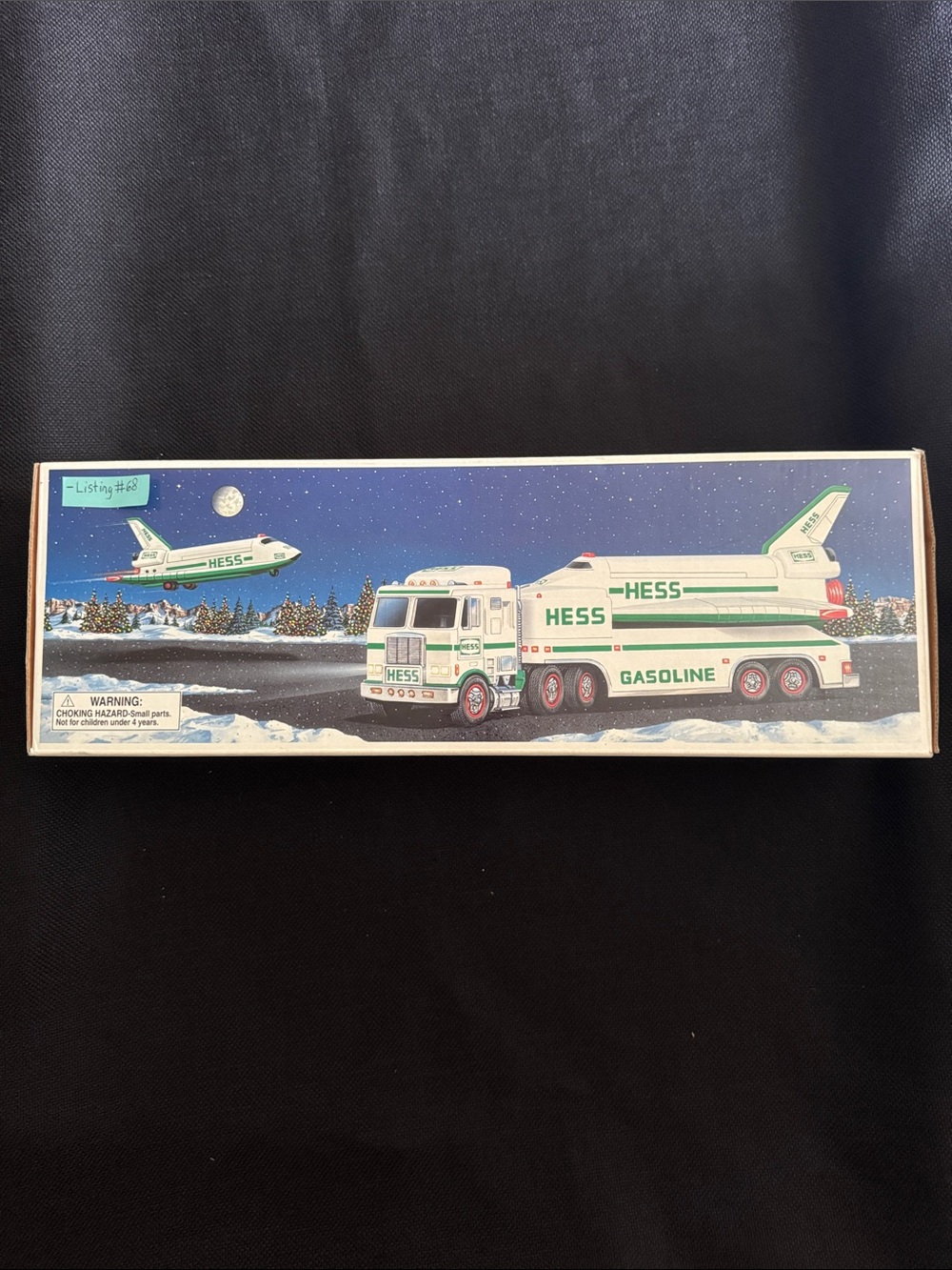 Gently USED little discoloration Hess Truck and Space Shuttle w/Satellite 1999